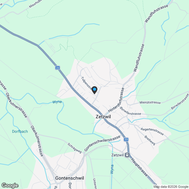 Ihr neues Einfamilienhaus in Zetzwil - Wohnen im Wynental - Karte