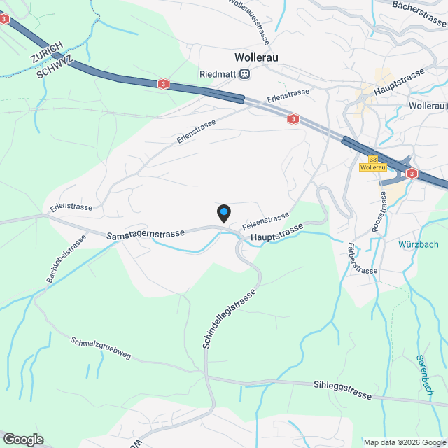 Modernes, sonniges 5.5-Zimmer-Reihenhaus mit Büro in Wollerau - Karte