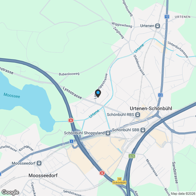 Projektankündigung in Urtenen-Schönbühl - Karte