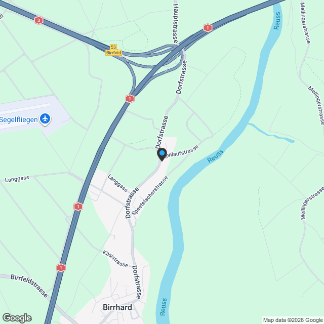 4.5 Zimmer mit grossem Gartenanteil Birrhard AG - Karte