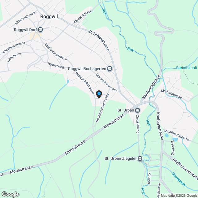 Moderne 5-Zimmer-Duplex-Wohnung in ruhiger Lage von Roggwil - Karte