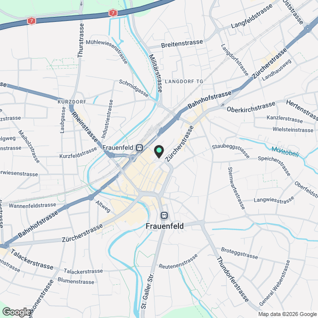 Tolle 2.5 Zimmer Wohnung, Erstbezug, 3 Minuten zum Bahnhof Frauenfeld - Karte