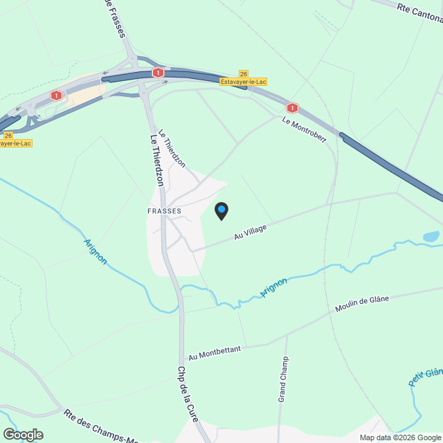 2 villas familiales neuves à Vesin (Cugy) / FR - Karte