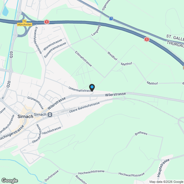 Neubau, moderne 5.5-Zimmer-Wohnung mit Minergie-Standard in Sirnach - Karte