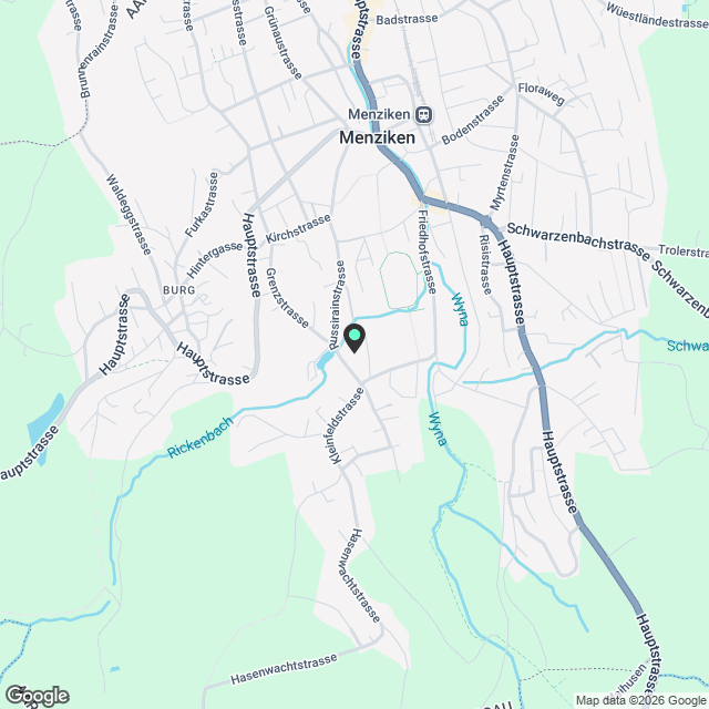 Moderne 3.5-Zimmer-Neubau-Wohnung mit Balkon und Aussicht in Menziken - Karte