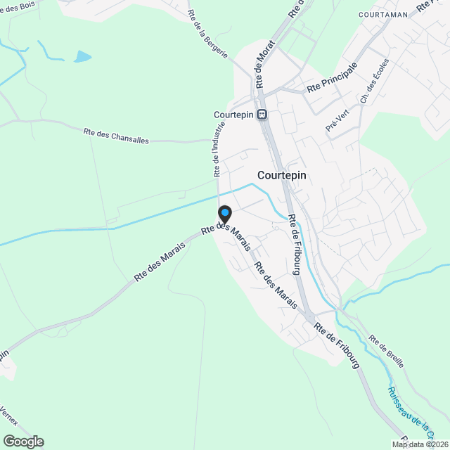 Attique 4.5 pièces neuf avec balcon de 32 m² à Courtepin - Karte