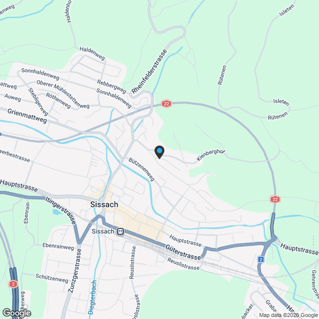 Elegante Gartenwohnung mit unverbaubarer Panorama-Fernsicht - Karte