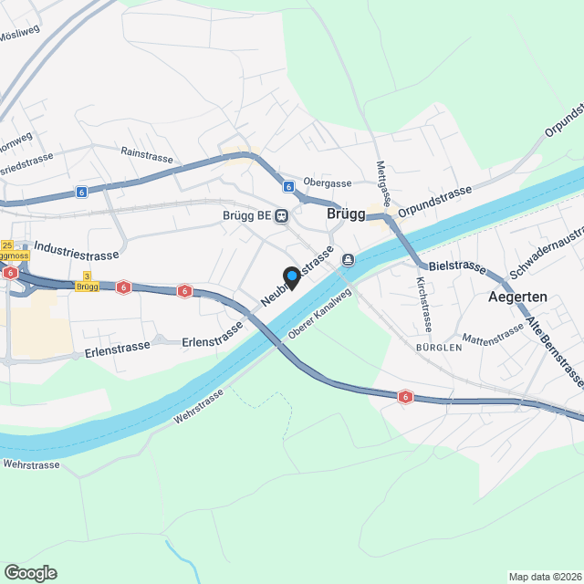 4.5 Gartenwohnung mit Blick auf die Aare - Karte