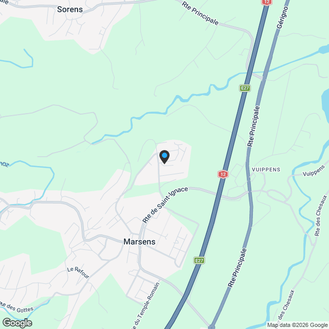 3 villas mitoyennes de 5.5 pièces à vendre à Marsens - Karte