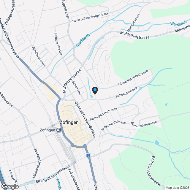 Wohnen am Trottenweiher in Zofingen - Karte