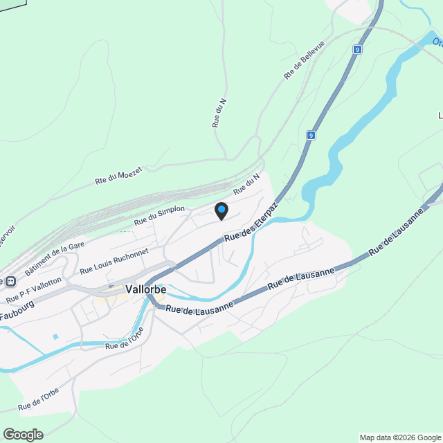 Magnifique appartement 4.5 pièces avec vue à Vallorbe - Karte