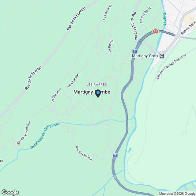 Martigny-Croix - Spacieux 4.5 pièces en rez-de-jardin - Karte