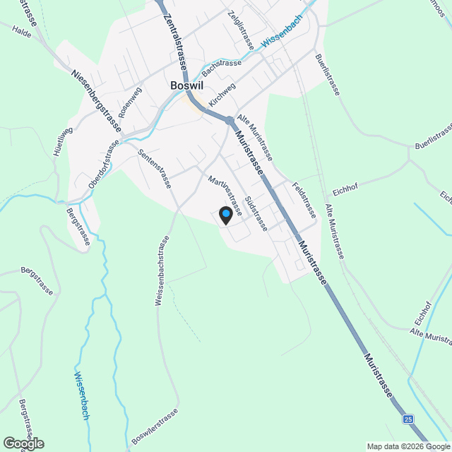 Doppeleinfamilienhaus Hangstrasse 2c, Boswil - Karte