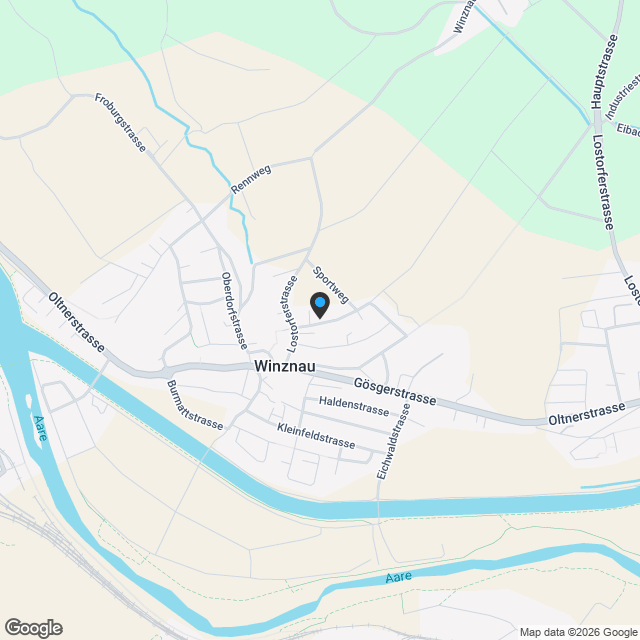 6-Zimmer-Einfamilienhaus mit Garten und Garage in Winznau - Karte