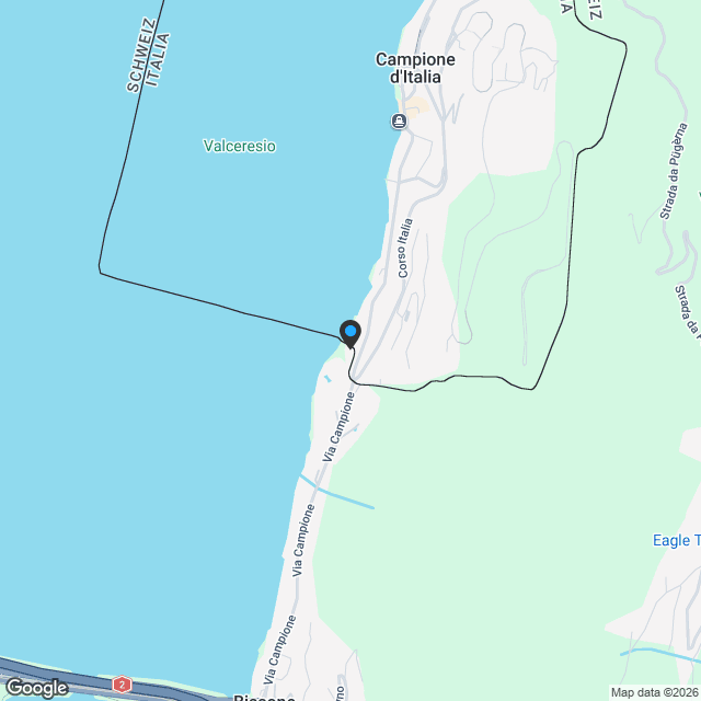 Magnificent apartment directly on Lake Lugano - Karte