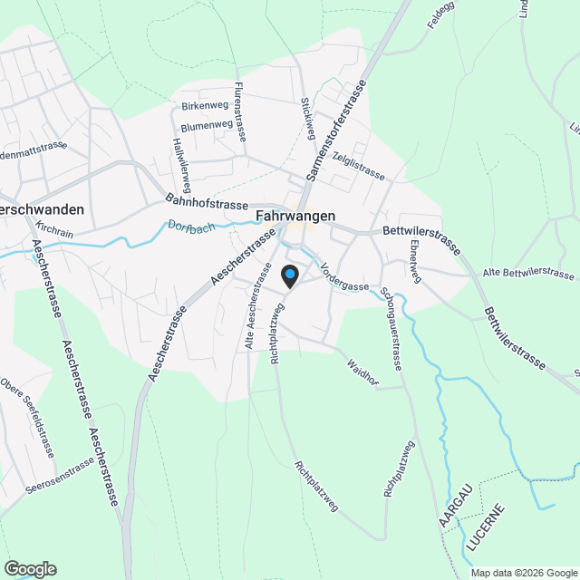 Triangel Fahrwangen - Wohnen zwischen See und Berg - Karte