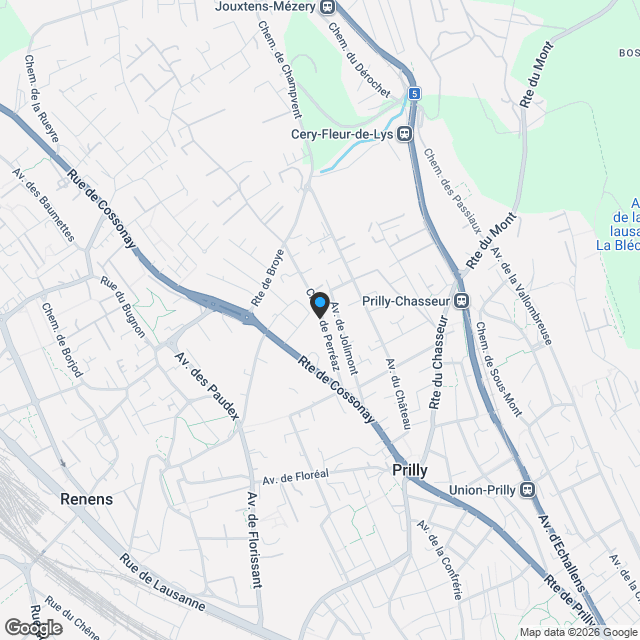 A 2 pas du centre de Prilly - Karte