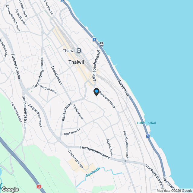4,5 Zimmer Maisonette - Attikawohnung in Thalwil mit 180° Seesicht und hohem Eigentumsstandard - Karte