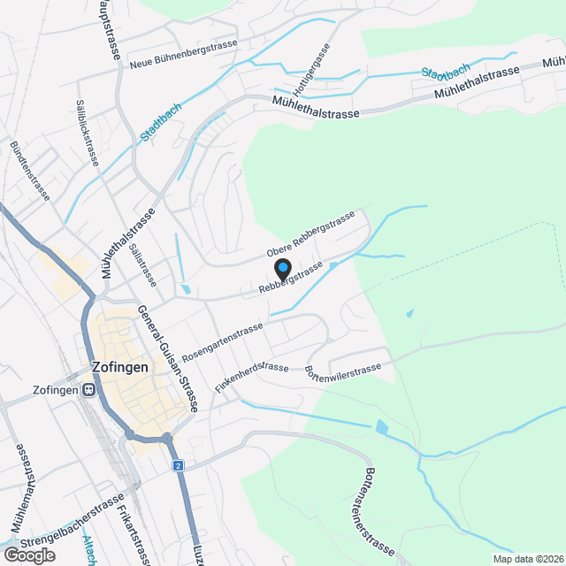 Exklusives Wohnen mit Weitsicht am Rebberg Zofingen - Karte