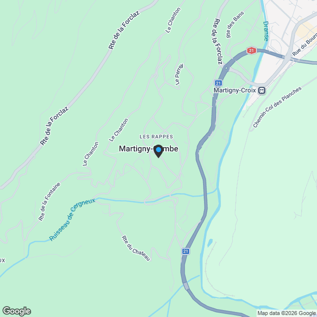 Martigny-Croix - Spacieux 4.5 pièces en rez-de-jardin - Karte