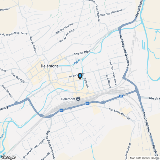 Superbe attique neuf 3.5 pièces avec grande terrasse – Delémont centre - Karte