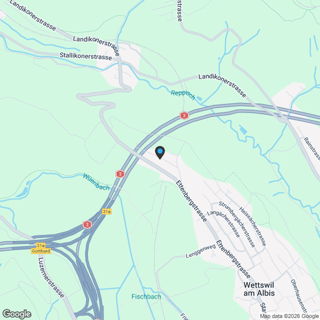 6.5-Zimmer-Doppelhaus mit Garten und Alpenblick in Wettswil - Karte