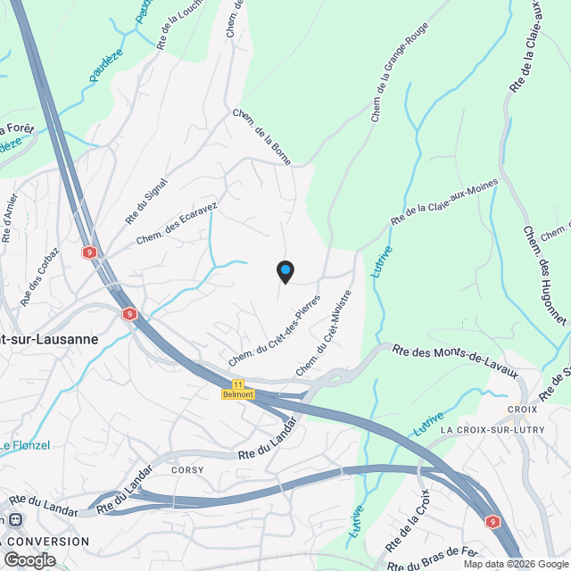 Villa moderne neuve avec piscine et vue panoramique à Lutry - Karte