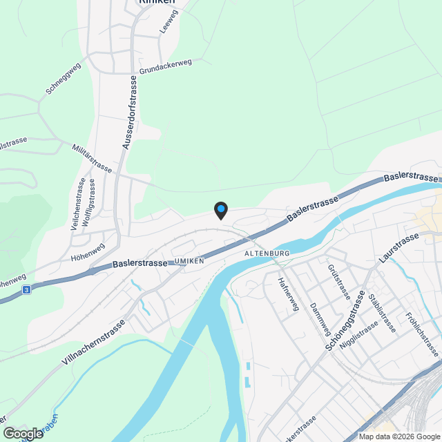 Exklusive 5.5-Zimmer-Terrassenwohnung in Umiken - Karte