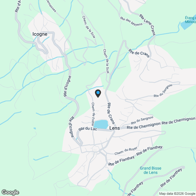 Chalet 5.5 pièces de haut standing à Lens - vue exceptionnelle - Karte