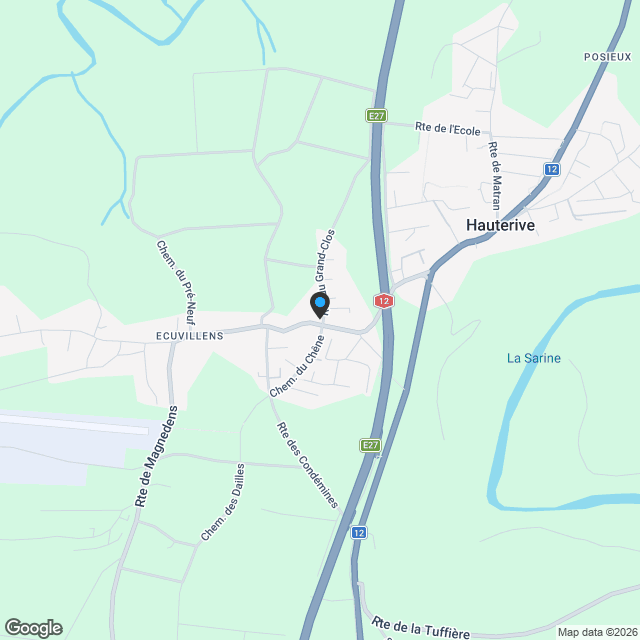 Promotion à Ecuvillens - Karte