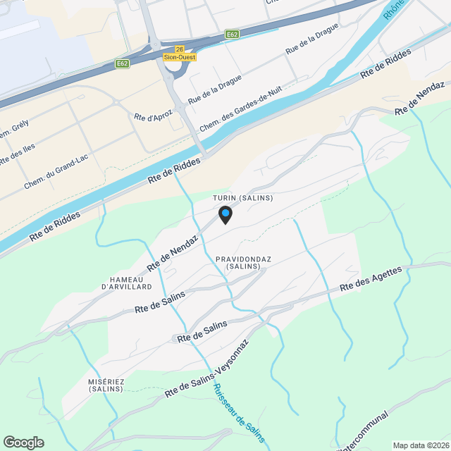 Appartement 4.5 pièces en attique à vendre à Salins (Lot G13) - Karte