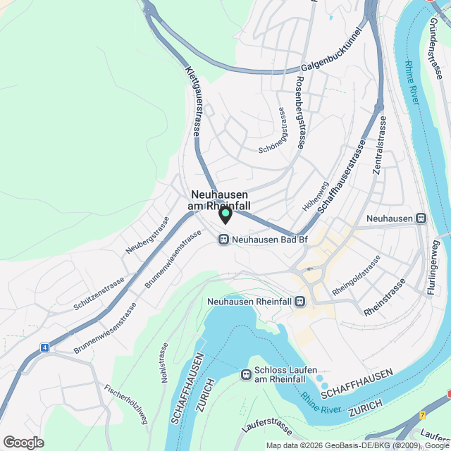 Rhyfall Tower | 5.5 Zimmer Wohnung in obersten Etagen mit Rheinfall Panorama - Karte