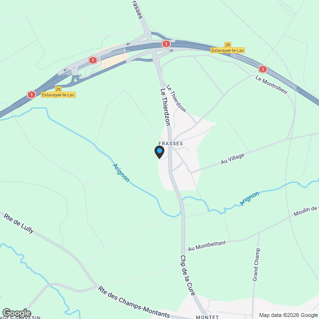 Estavayer / Frasses  Magnifique 5,5 pces dans les combles  Vue dégagée - Karte