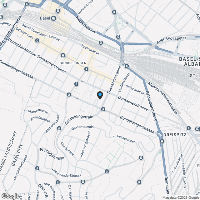 Neubau Attikawohnung mit 145m2 Wohnfläche und 88m2 Terrasse über den Dächern Basel - Karte