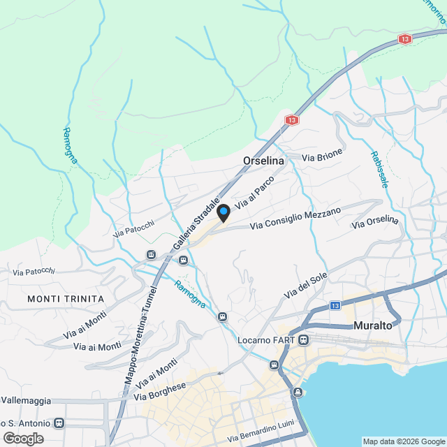 ORSELINA - grande 3 1/2 locali, vista lago, Garage-box al piano - Karte