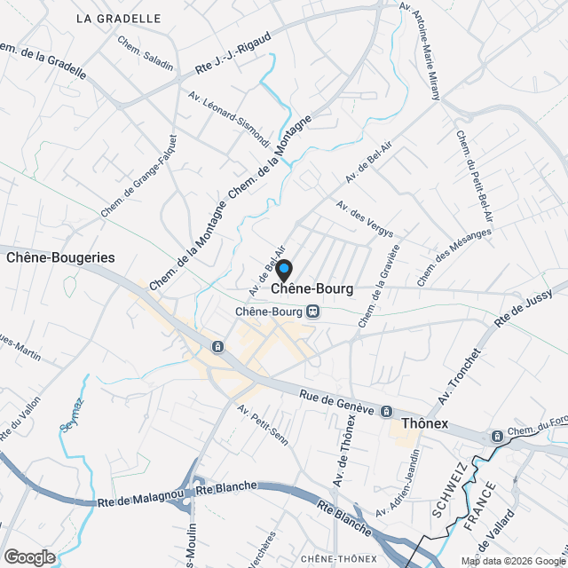 Villa jumelée HPE à Chêne-Bourg - Karte