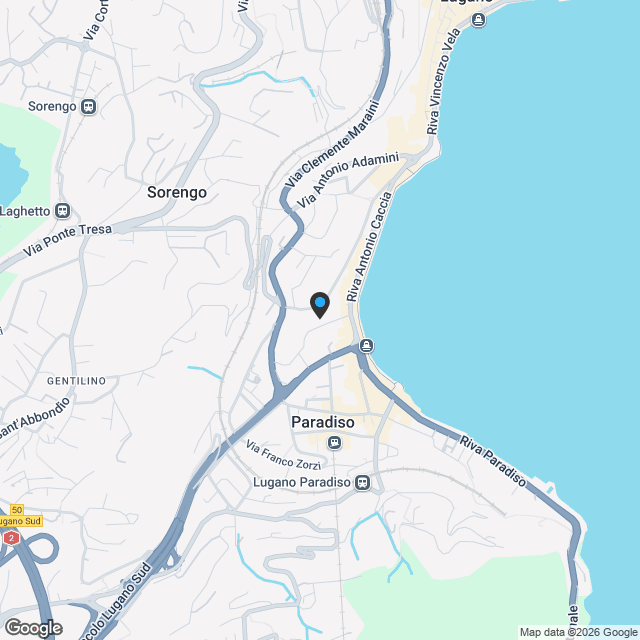 Nuovo appartamento di 3 locali con giardino nel centro di Lugano - Karte