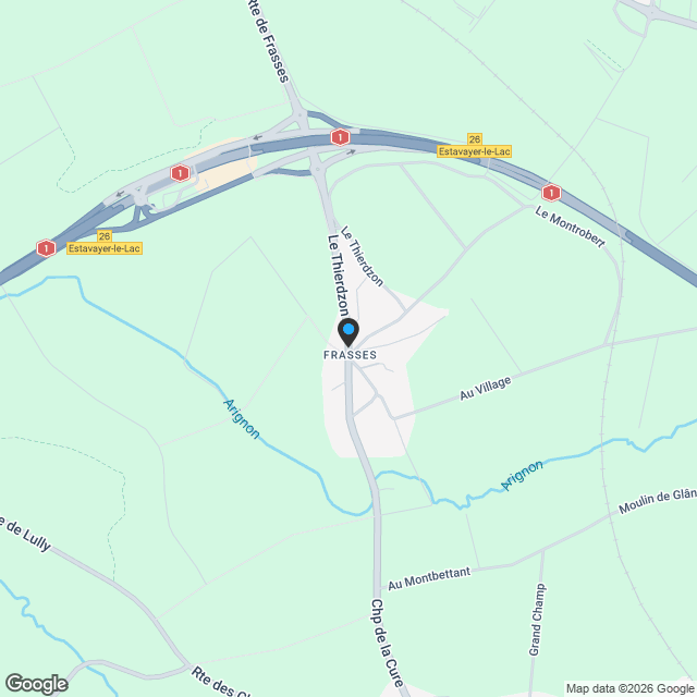 Estavayer / Frasses  Dernier 2,5 pièces, Rez avec jardin de 83 m2 - Karte