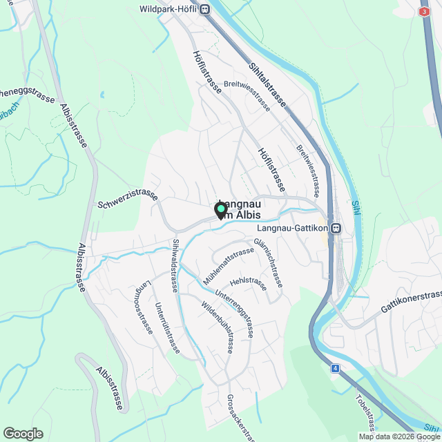Moderne 4.5-Zimmer-Dachwohnung mit Waldblick in Langnau am Albis - Karte