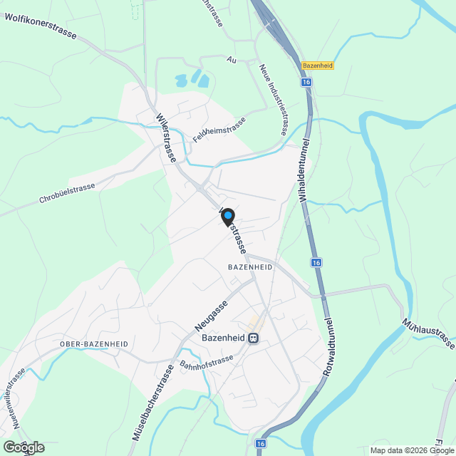 moderne 2.5 Zimmer Neubauwohnung in Bazenheid - Karte