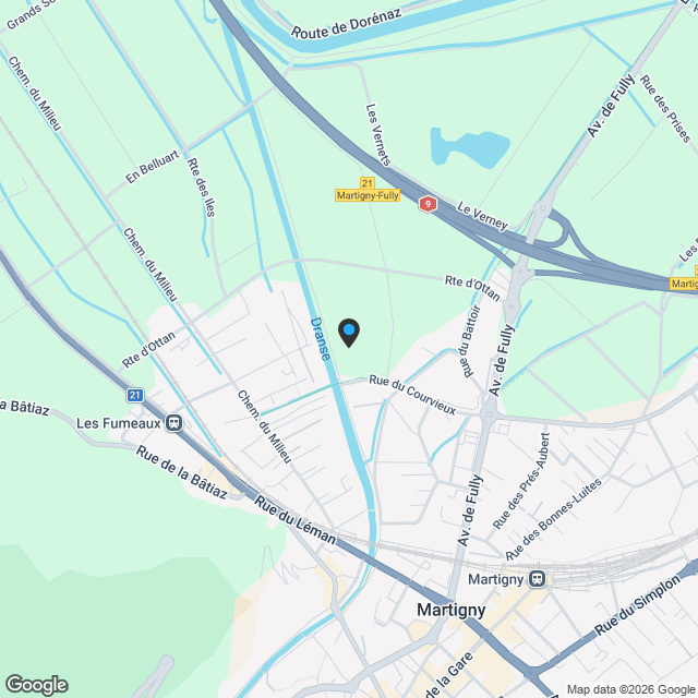 Nouveau projet à Martigny - Karte