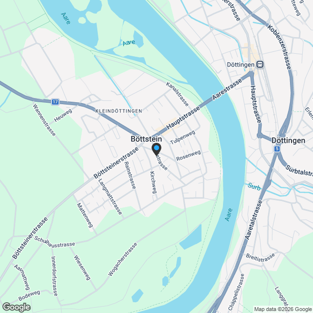 Luxuriöse 4.5-Zimmer-Attika mit grosser Terrasse in Böttstein - Karte