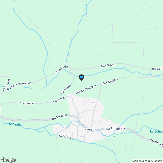 Magnifique 3,5 pièces sur plan - plain-pied, vue nature et cours d'eau - Corban - Karte