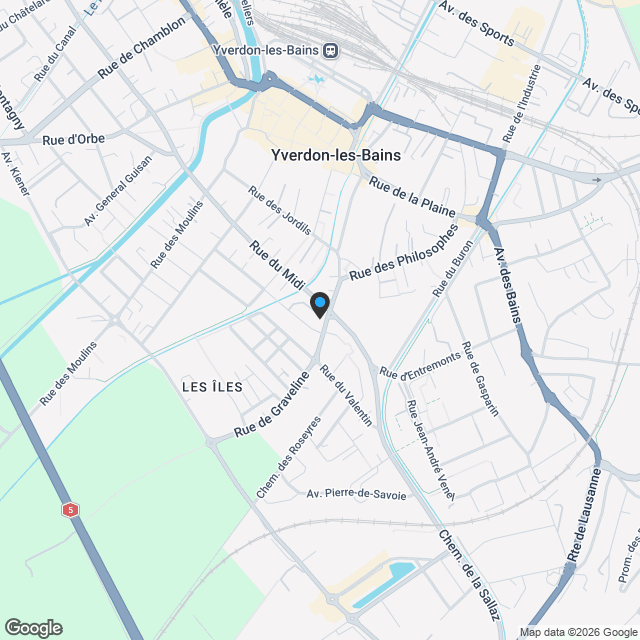 Attique 3.5 pièces à Yverdon-les-Bains - Karte