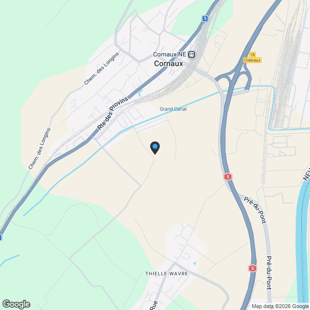 Villa jumelée contemporaine 5.5 pièces | orientation Sud-Est | Vue Alpes | Les Rochettes - Cornaux - Karte