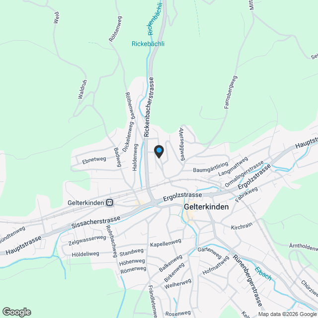 Bewilligtes Neubauprojekt in Gelterkinden - nur noch 3 Wohnungen verfügbar (w7) - Karte