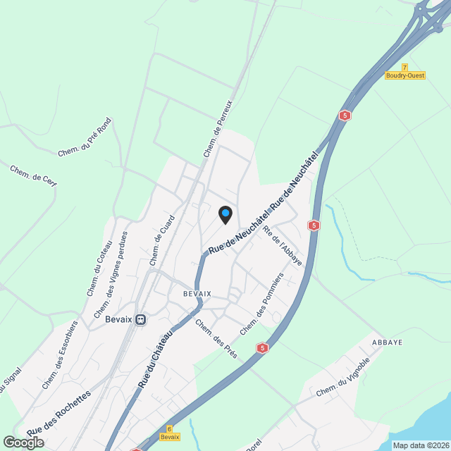 Nouveau projet à Bevaix – Appartement de 4,5 pièces au rez-de-chaussée avec jardin (lot E) - Karte