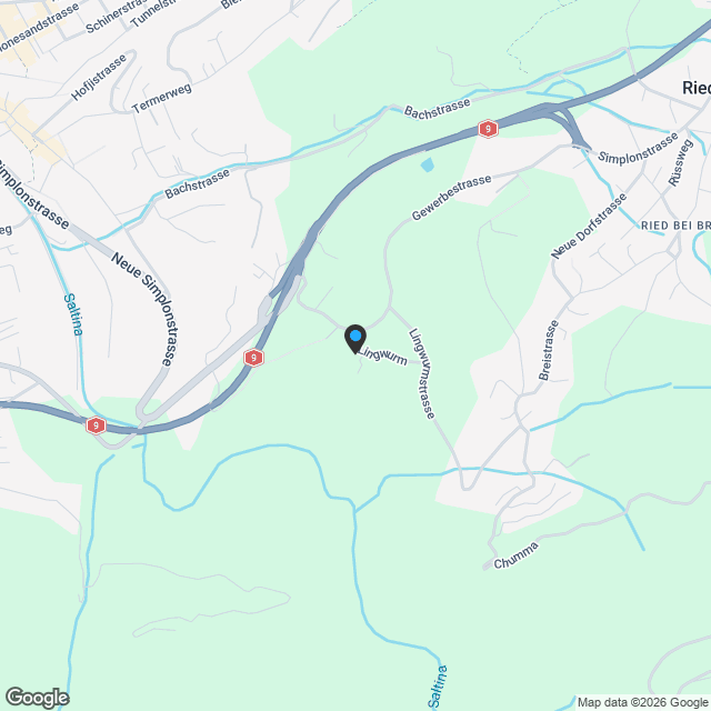 Einzigartige Dach Wohnung mit alpinen Weitblick in Brig und grosser Sonnenterasse - Karte