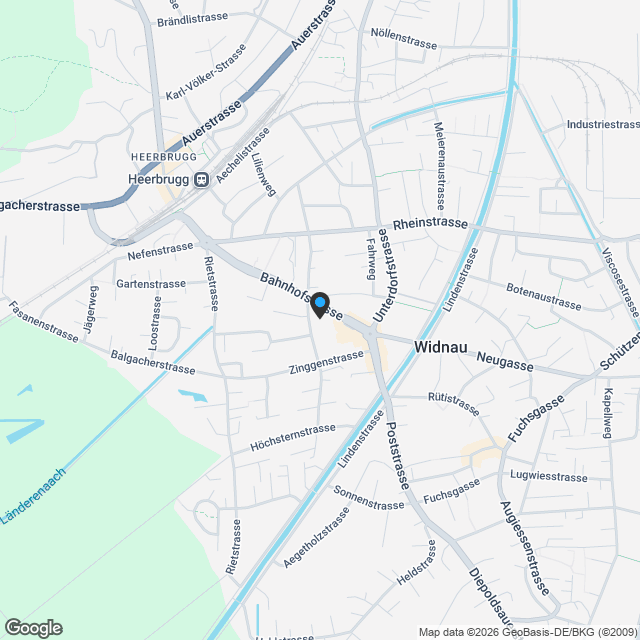 Familientraum mit Grünfläche, 5.5-Zimmer-Gartenwohnung im Herzen von Widnau - Karte