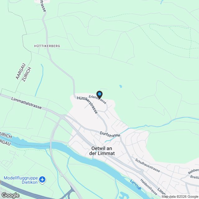 Einfamilienhäuser in Oetwil - Karte